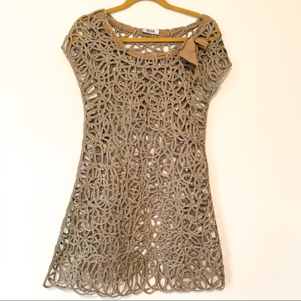 Moschino Cheap and Chic Bronze Looped Dress